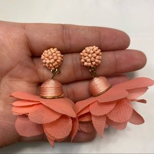 Coral flower earrings